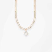 Vanrycke---collier-or-rose-1-médaille---Diamants-2