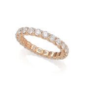 Classics Anello Eternity in oro rosa e Diamanti