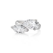 Open Open oro bianco pear marquise