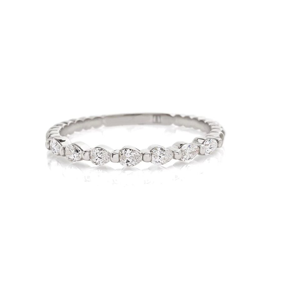 Doretto Doretto in oro bianco con sette Diamanti